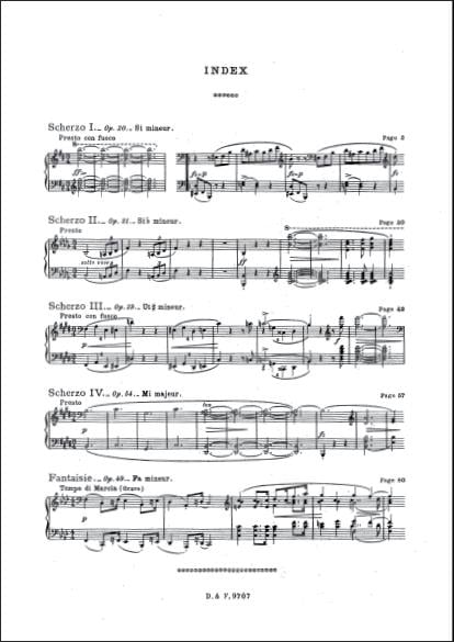 Scherzos + Fantaisies Piano